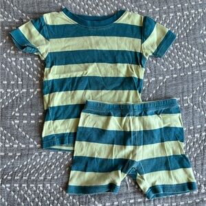 Carter's Teal and Light Blue Striped Pajama Set